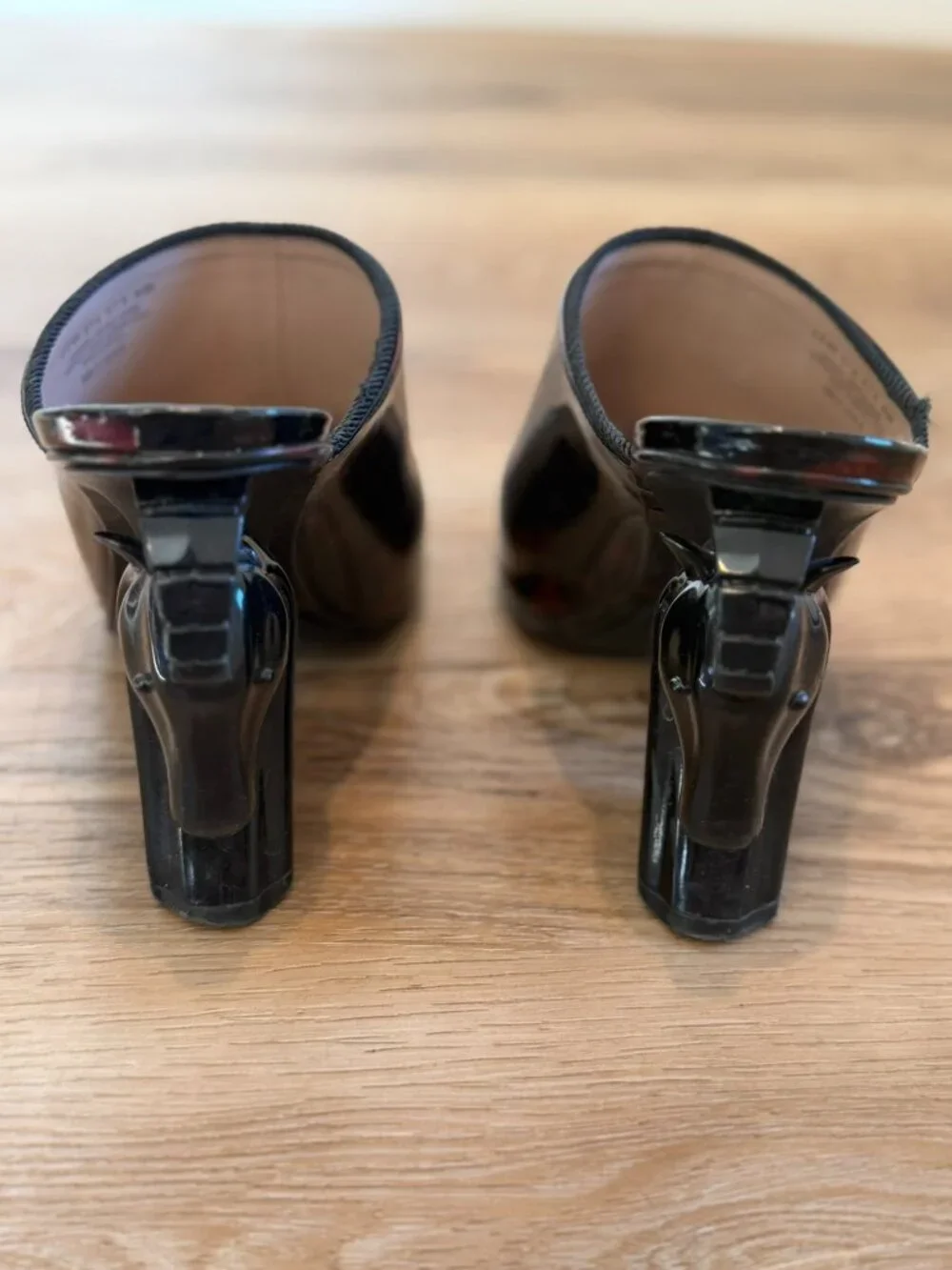 Tory Burch Barton Horse Heel Slides - Tortoiseshell Patent Leather - Size 9.5 - Picture 3 of 11